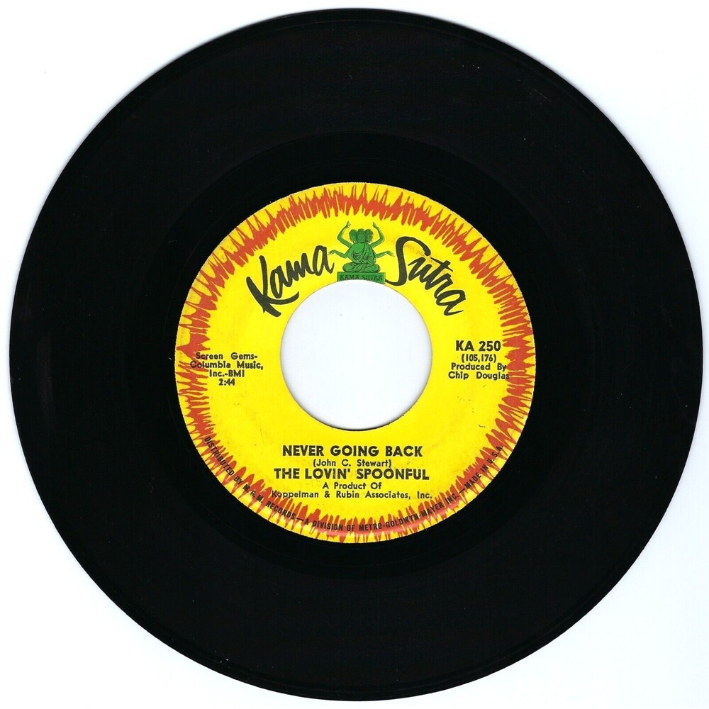 Lovin' Spoonful 45 RPM - Never Going Back / Forever - Kama Sutra VG Rock '68